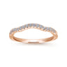 14K Rose Gold Matching Wedding Band - 0.16 ct