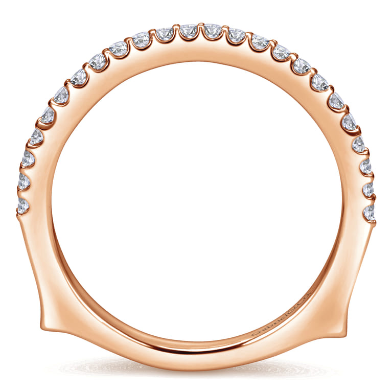 14K Rose Gold Matching Wedding Band - 0.22 ct - Shot 2