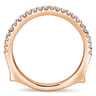 14K Rose Gold Matching Wedding Band - 0.22 ct