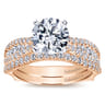 14K Rose Gold Matching Wedding Band - 0.22 ct