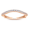 14K Rose Gold Matching Wedding Band - 0.22 ct