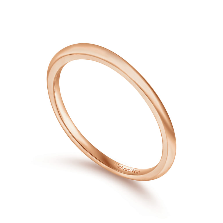 14K Rose Gold Matching Wedding Band - Shot 3