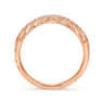 14K Rose Gold Matching Wedding Band - 0.1 ct