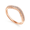 14K Rose Gold Matching Wedding Band - 0.1 ct