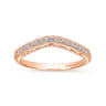 14K Rose Gold Matching Wedding Band - 0.1 ct