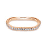 14K Rose Gold Matching Wedding Band - 0.17 ct