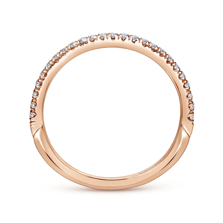 14K Rose Gold Matching Wedding Band - 0.17 ct - Shot 2