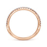 14K Rose Gold Matching Wedding Band - 0.17 ct