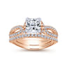 14K Rose Gold Matching Wedding Band - 0.17 ct