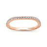 14K Rose Gold Matching Wedding Band - 0.17 ct