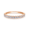 14K Rose Gold Matching Wedding Band - 0.38 ct