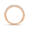 14K Rose Gold Matching Wedding Band - 0.38 ct