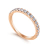 14K Rose Gold Matching Wedding Band - 0.38 ct