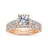 14K Rose Gold Matching Wedding Band - 0.38 ct