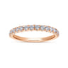 14K Rose Gold Matching Wedding Band - 0.38 ct