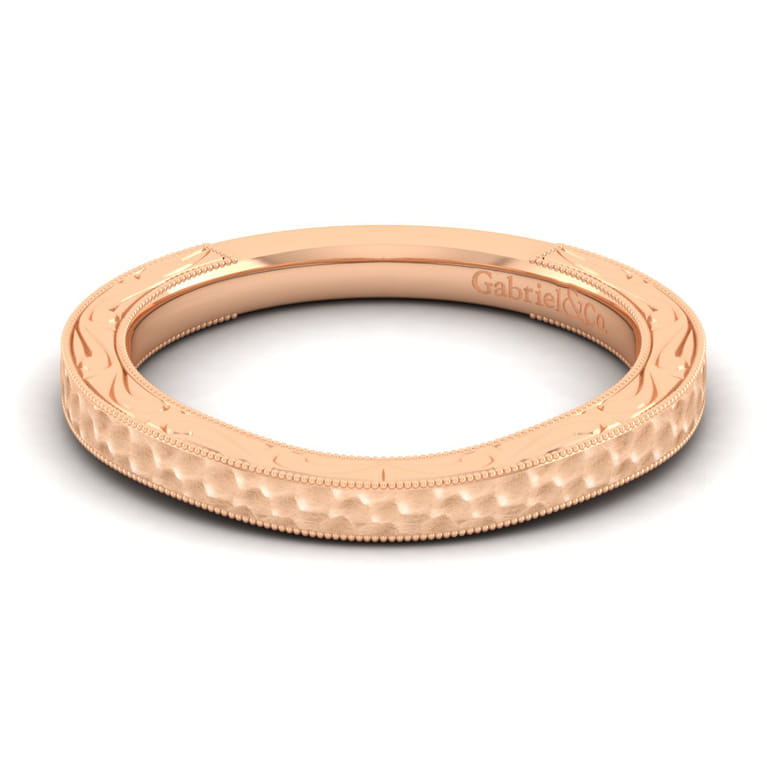 14K Rose Gold Matching Wedding Band - Shot 1