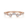 14K Rose Gold Matching Wedding Band - 0.3 ct