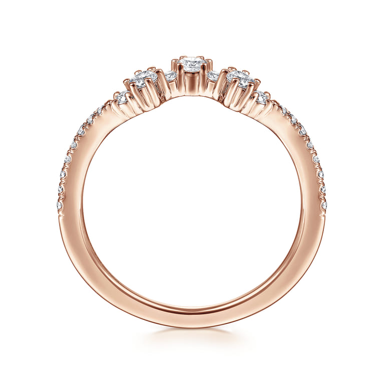 14K Rose Gold Matching Wedding Band - 0.3 ct - Shot 2