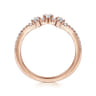14K Rose Gold Matching Wedding Band - 0.3 ct