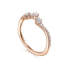 14K Rose Gold Matching Wedding Band - 0.3 ct