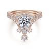 14K Rose Gold Matching Wedding Band - 0.3 ct