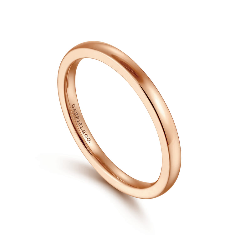 14K Rose Gold Matching Wedding Band - Shot 3