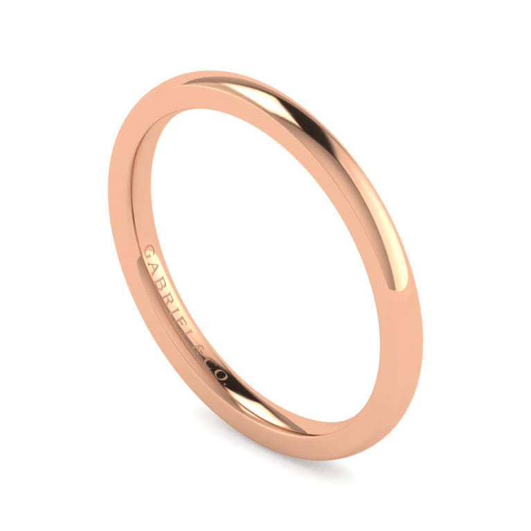 14K Rose Gold Matching Wedding Band - Shot 3