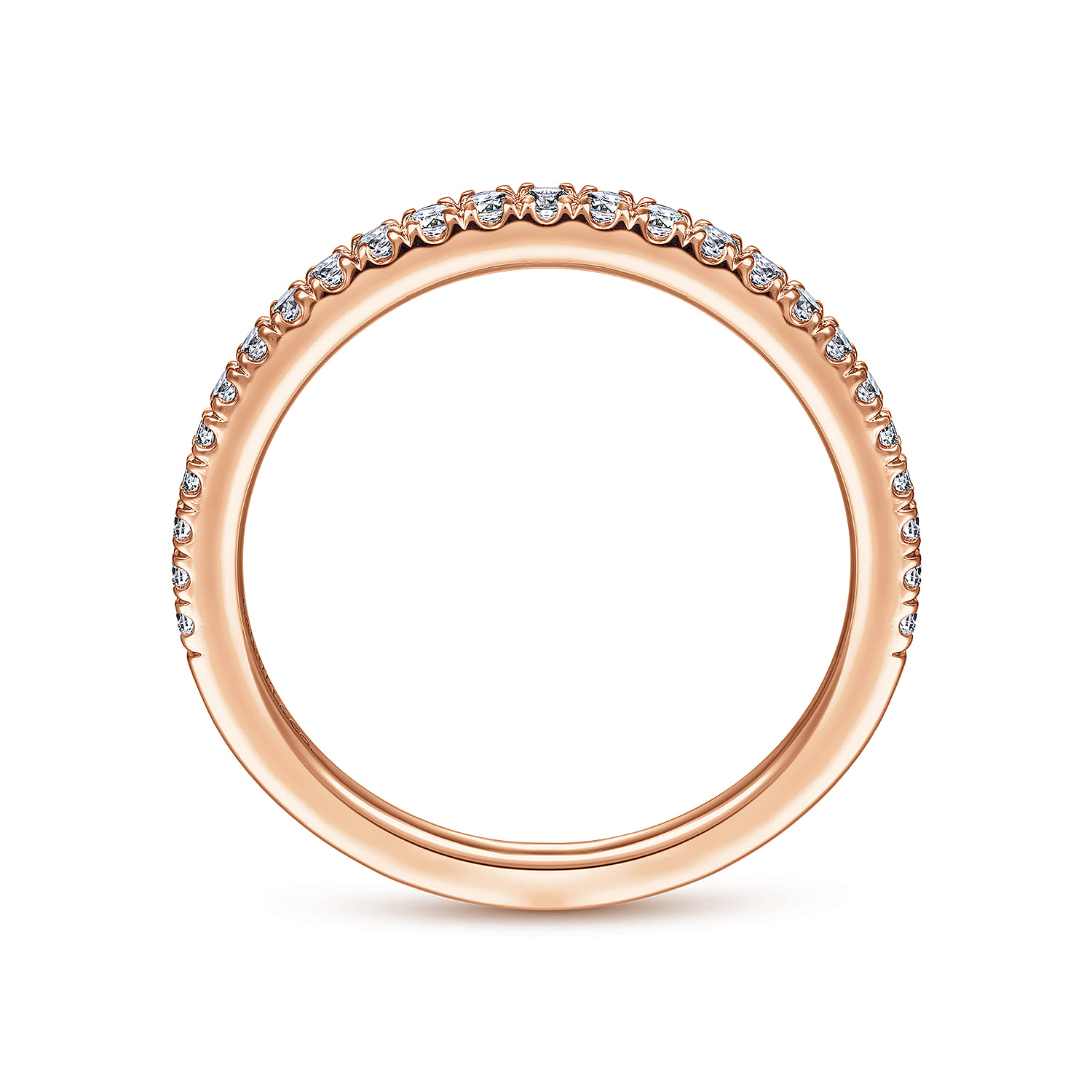 14K Rose Gold Matching Wedding Band - 0.25 ct - Shot 2