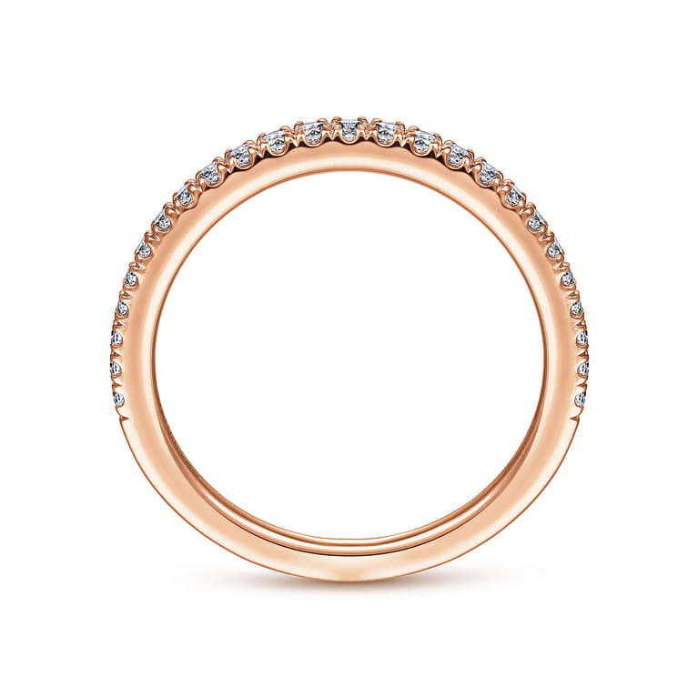 14K Rose Gold Matching Wedding Band - 0.25 ct - Shot 2