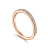 14K Rose Gold Matching Wedding Band - 0.25 ct