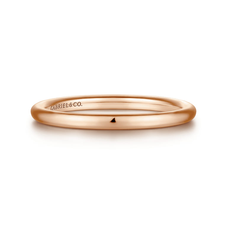 14K Rose Gold Matching Wedding Band - Shot 1