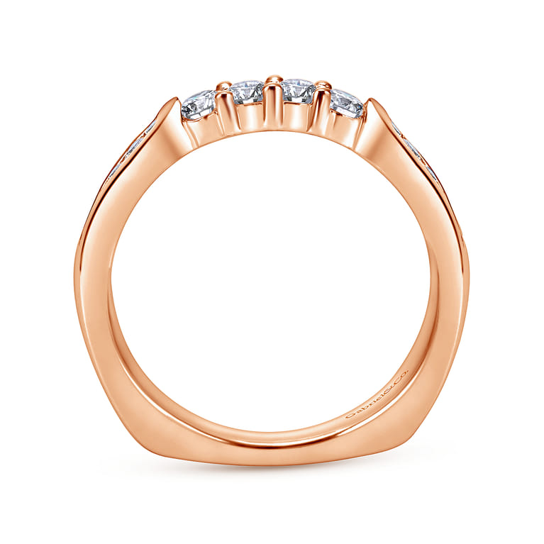 14K Rose Gold Matching Wedding Band - 0.35 ct - Shot 2