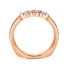 14K Rose Gold Matching Wedding Band - 0.35 ct