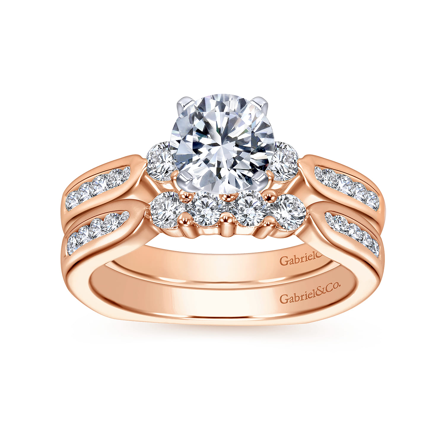 14K Rose Gold Matching Wedding Band - 0.35 ct - Shot 4