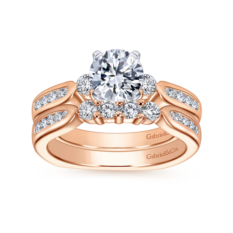 14K Rose Gold Matching Wedding Band - 0.35 ct - Shot 4