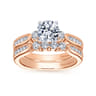 14K Rose Gold Matching Wedding Band - 0.35 ct