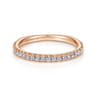 14K Rose Gold Matching Wedding Band - 0.27 ct