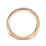 14K Rose Gold Matching Wedding Band - 0.27 ct