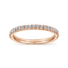 14K Rose Gold Matching Wedding Band - 0.27 ct