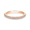 14K Rose Gold Matching Wedding Band - 0.2 ct