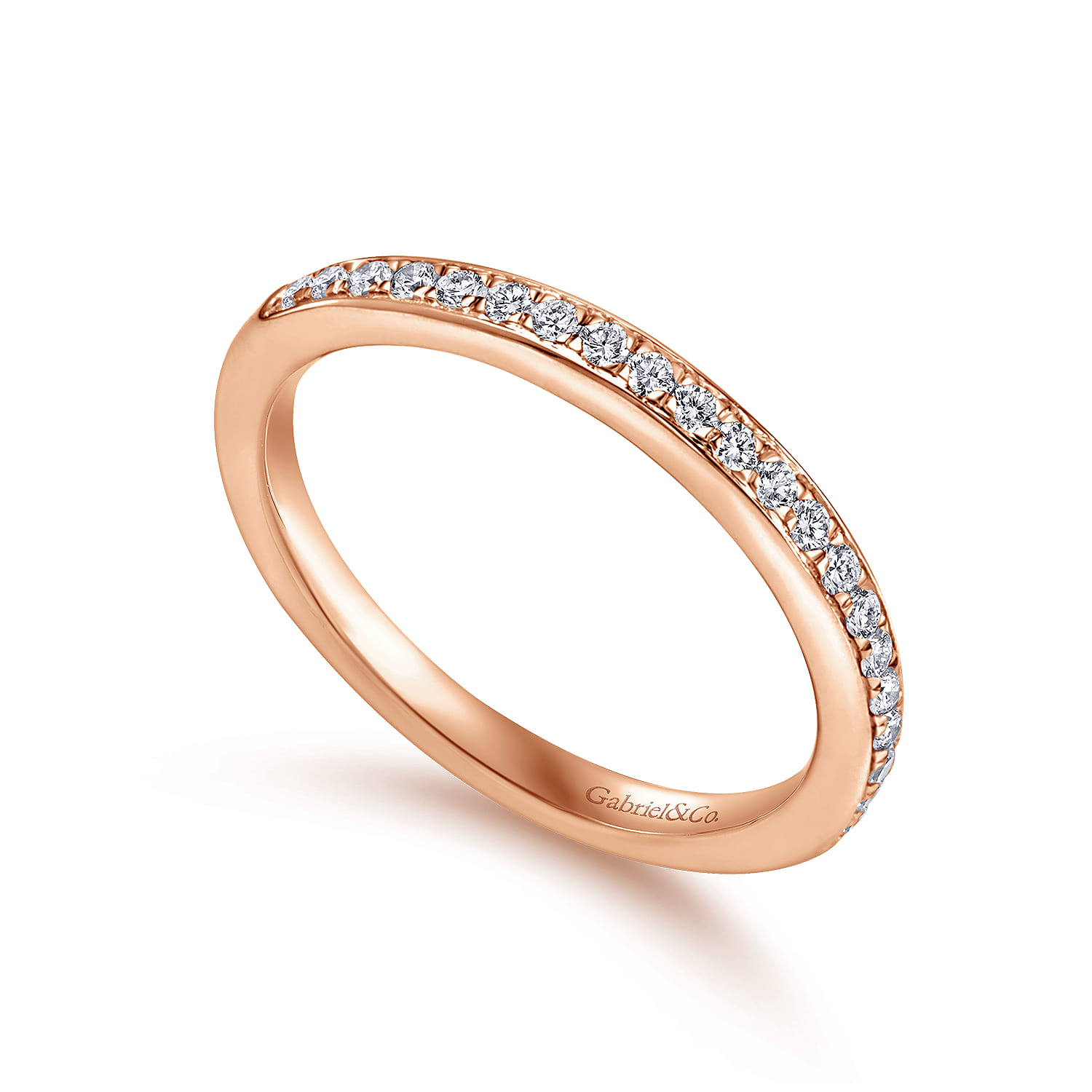 14K Rose Gold Matching Wedding Band - 0.2 ct - Shot 3