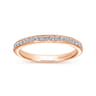 14K Rose Gold Matching Wedding Band - 0.2 ct