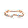 14K Rose Gold Matching Wedding Band - 0.15 ct