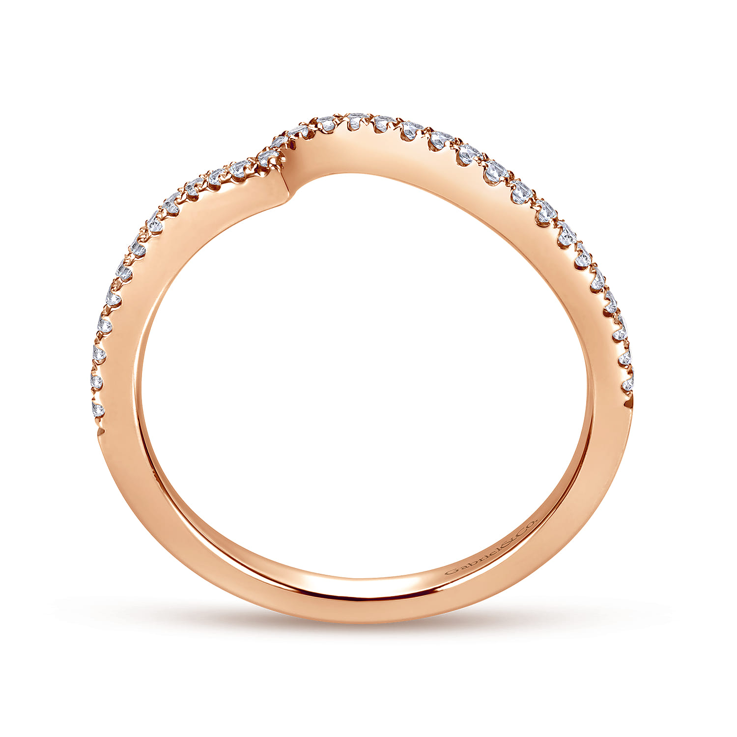 14K Rose Gold Matching Wedding Band - 0.15 ct - Shot 2
