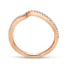 14K Rose Gold Matching Wedding Band - 0.15 ct