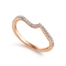 14K Rose Gold Matching Wedding Band - 0.15 ct