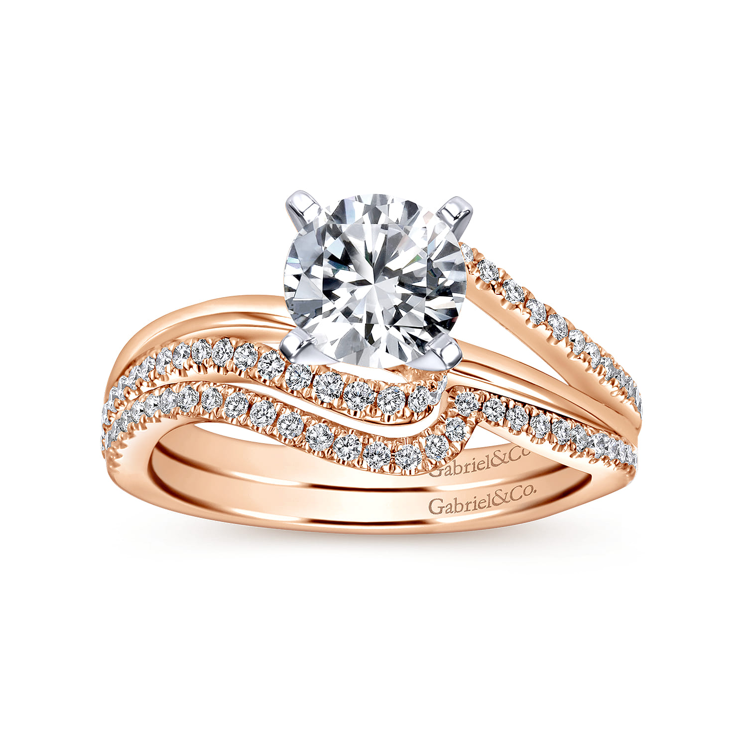 14K Rose Gold Matching Wedding Band - 0.15 ct - Shot 4