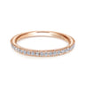 14K Rose Gold Matching Wedding Band - 0.17 ct