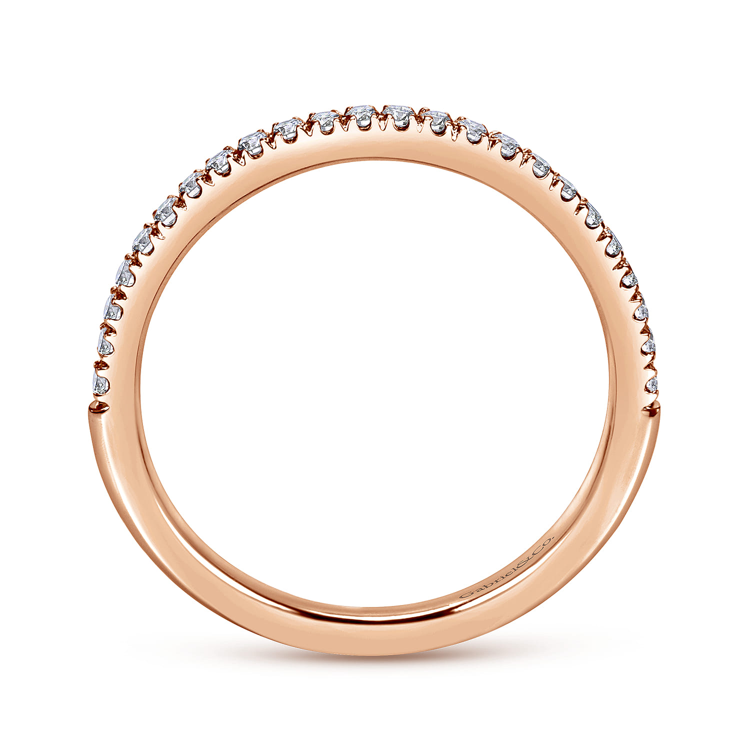 14K Rose Gold Matching Wedding Band - 0.17 ct - Shot 2