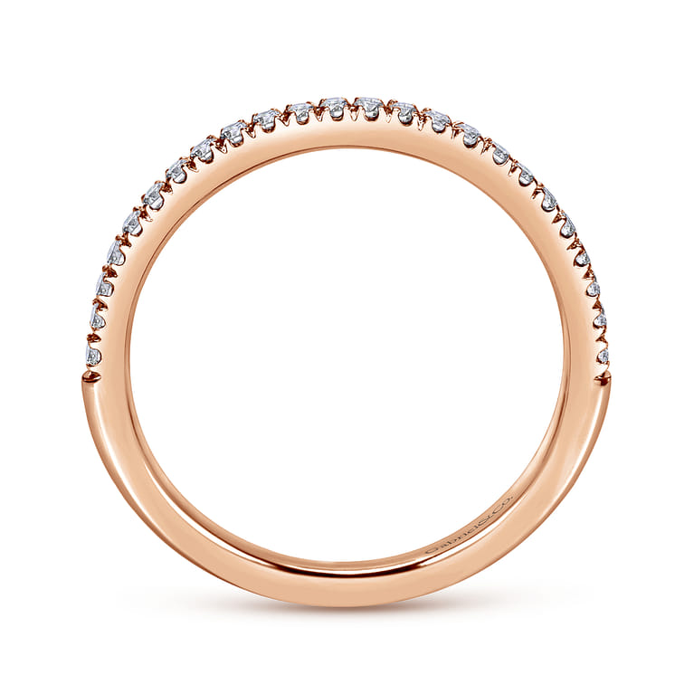 14K Rose Gold Matching Wedding Band - 0.17 ct - Shot 2